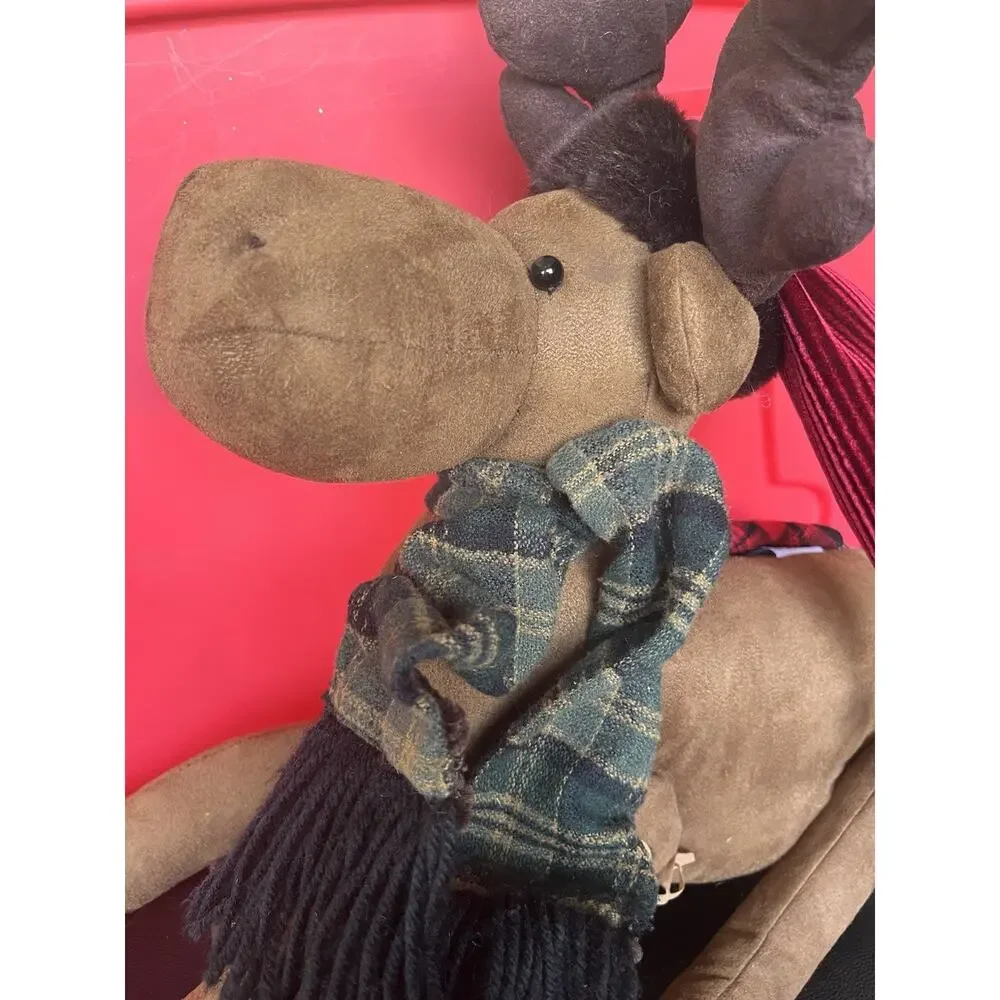 Costco Plush Poseable Christmas Elk RARE Large Shelf Sitter Free Standing